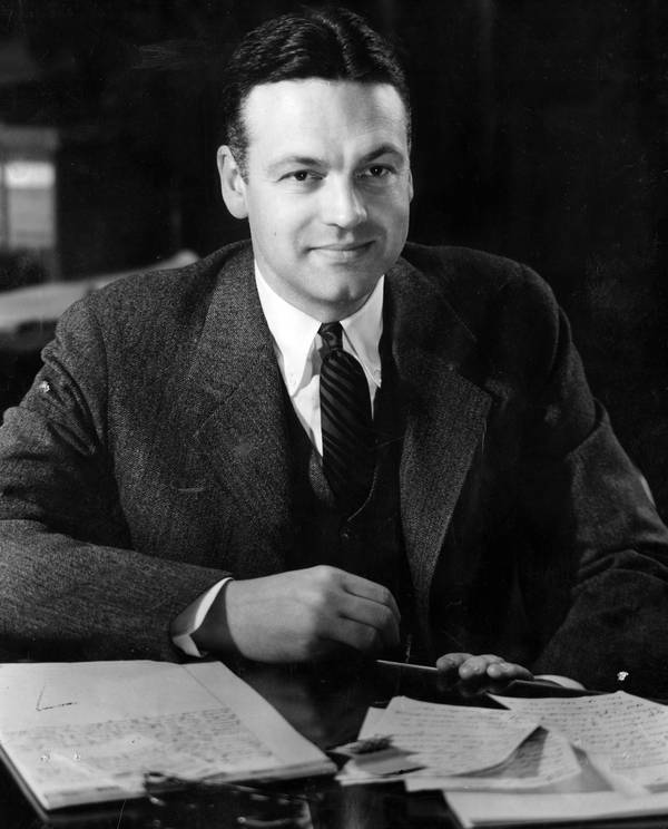 El presidente de la Universidad de Chicago, Robert Maynard Hutchins, alrededor de 1939. 